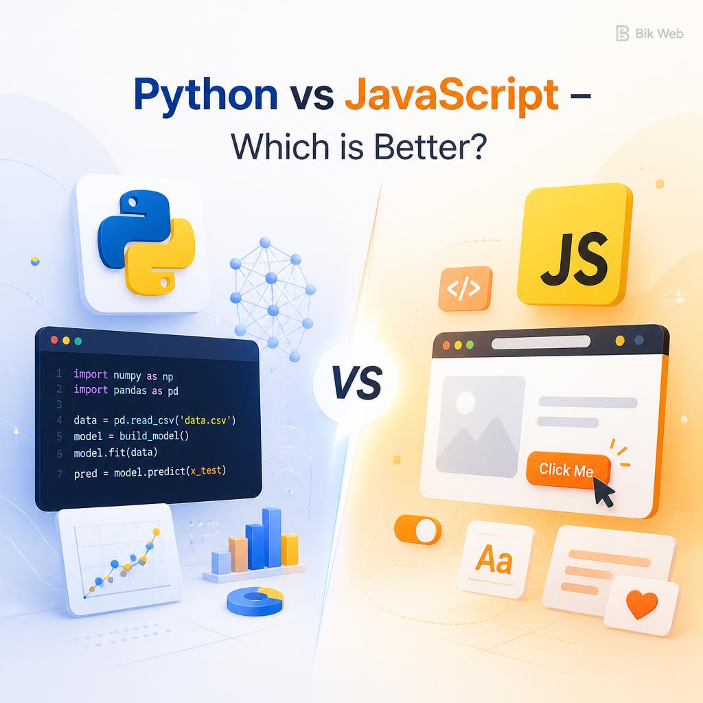 Python یا JavaScript؟ کدام بهتر است؟ راهنمای کامل انتخاب برای ورود به برنامه‌نویسی (2026)
